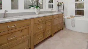 bathroom with large vanity near Rhinelander wi