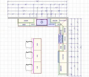 kitchen design drawing by professional carpenter 