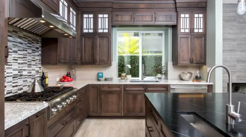 Dark Craftsman Kitchen renovation in vilas county