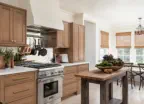 wood cabinets in kitchen