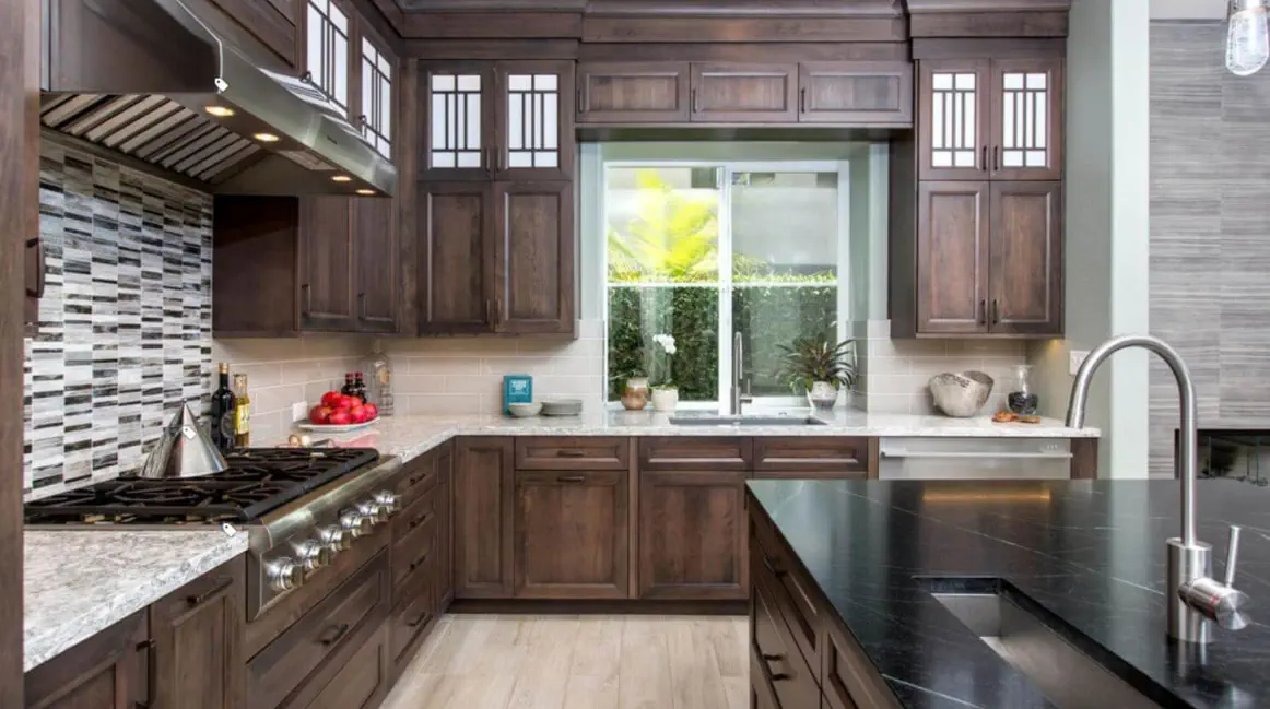 Dark Craftsman Kitchen renovation in vilas county