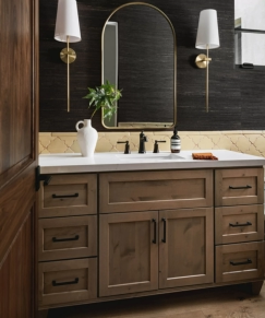 Hudson Putty Cashew Knotty Alder vanity