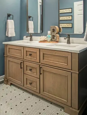 Rustic Industrial bathroom vanity in eagle river