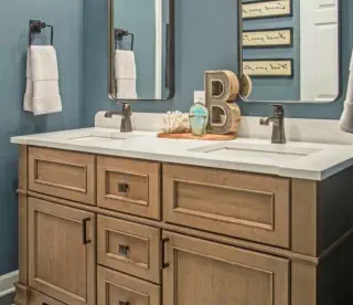 Rustic Industrial bathroom vanity in eagle river